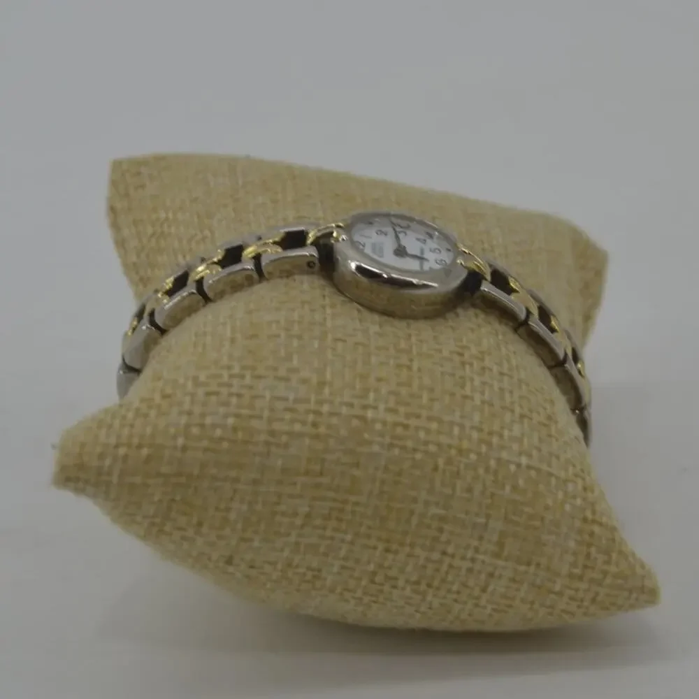 Anne Klein II Wristwatch Vintage Career White Bezel Two Tone OS